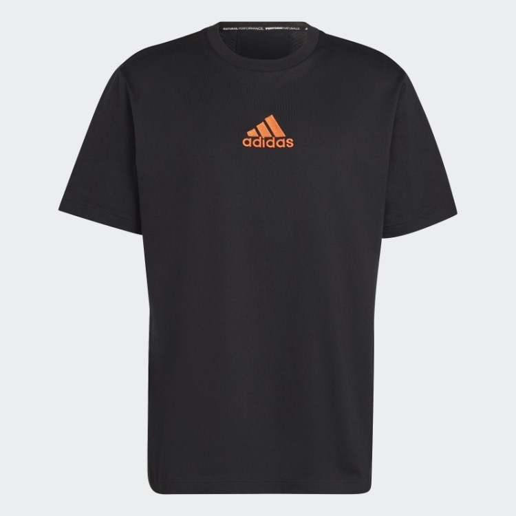 Camiseta Preta Adidas Com Estampa Nature
