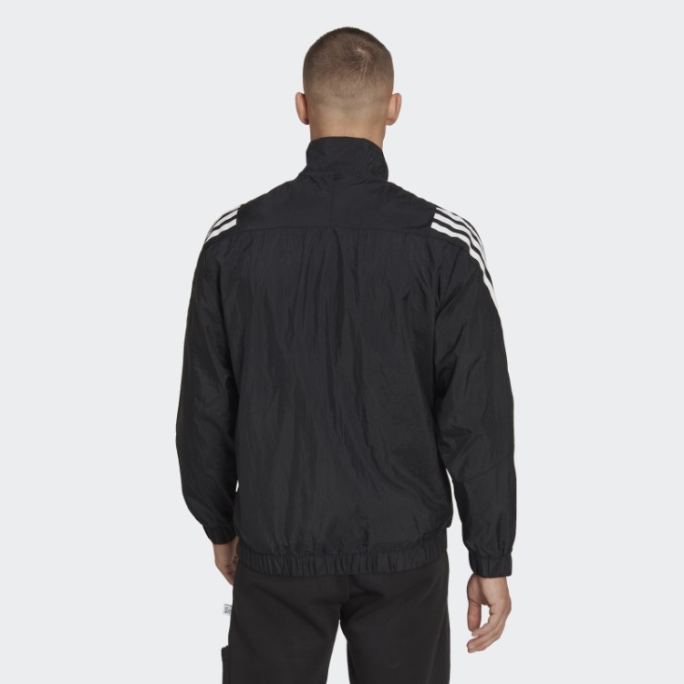Suéter Adidas Black Future Icons Com 3 Listras E Zíper 1/4