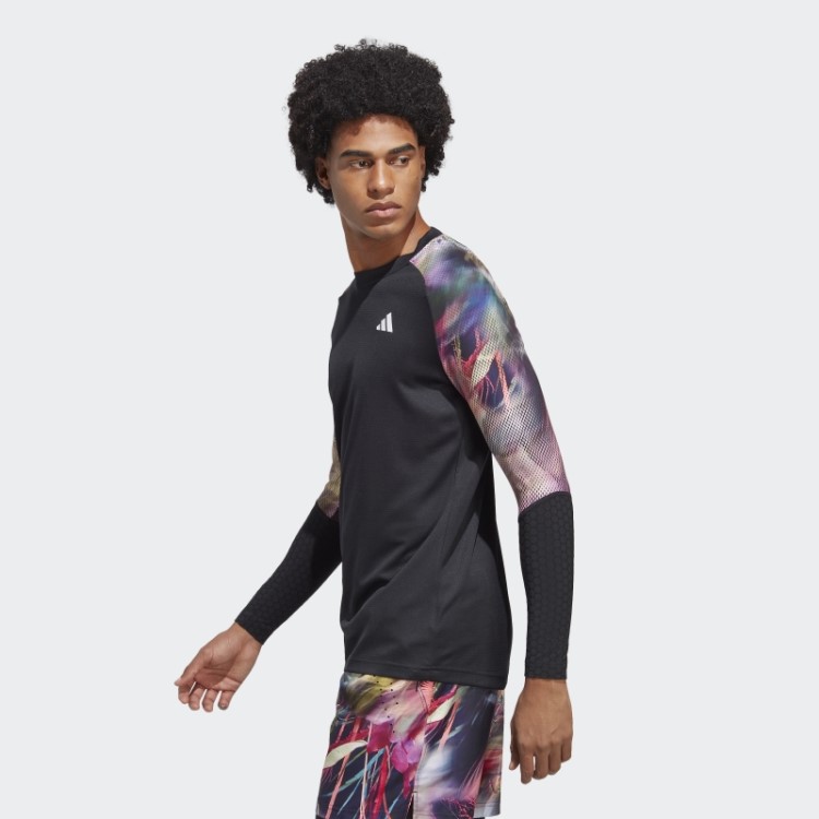 Adidas Melbourne Tennis Heat.rdy Camiseta Manga Longa Multicolorida