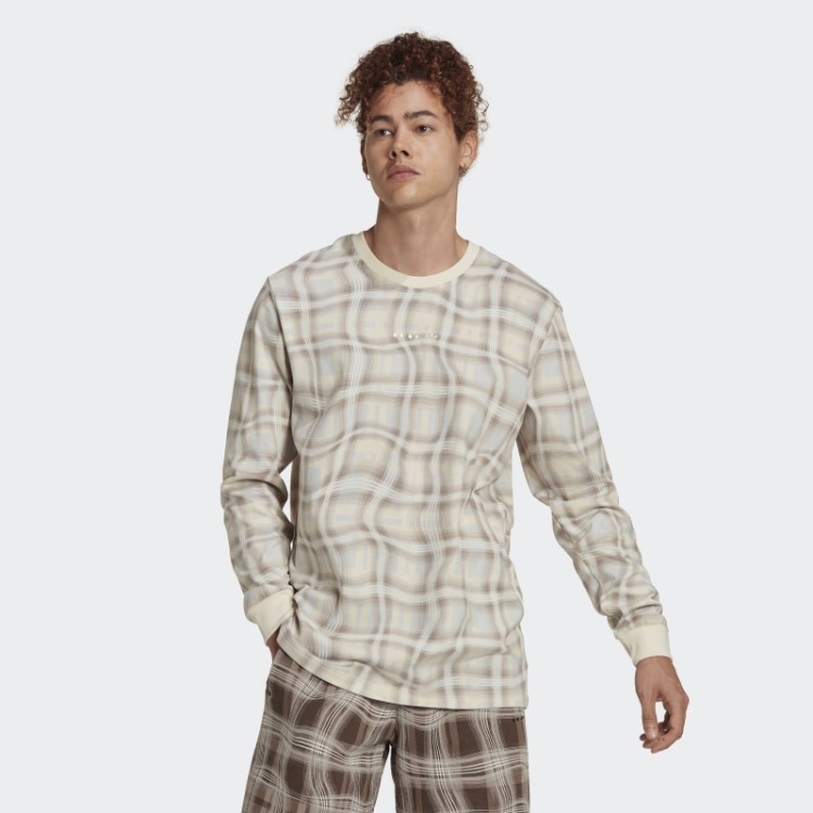 Adidas Revela Blusa De Manga Longa Branca Com Estampa Allover