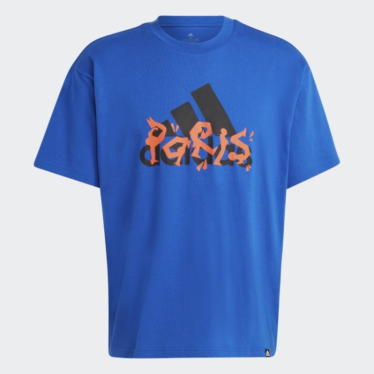 Camiseta Estampada Azul Royal Adidas