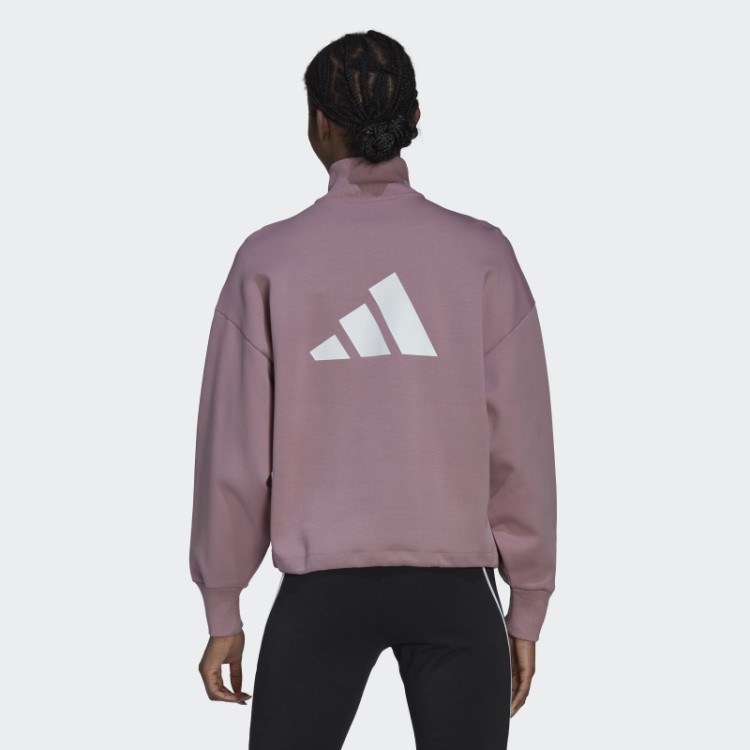Moletom Malva Future Icons Adidas Com Zíper Lateral