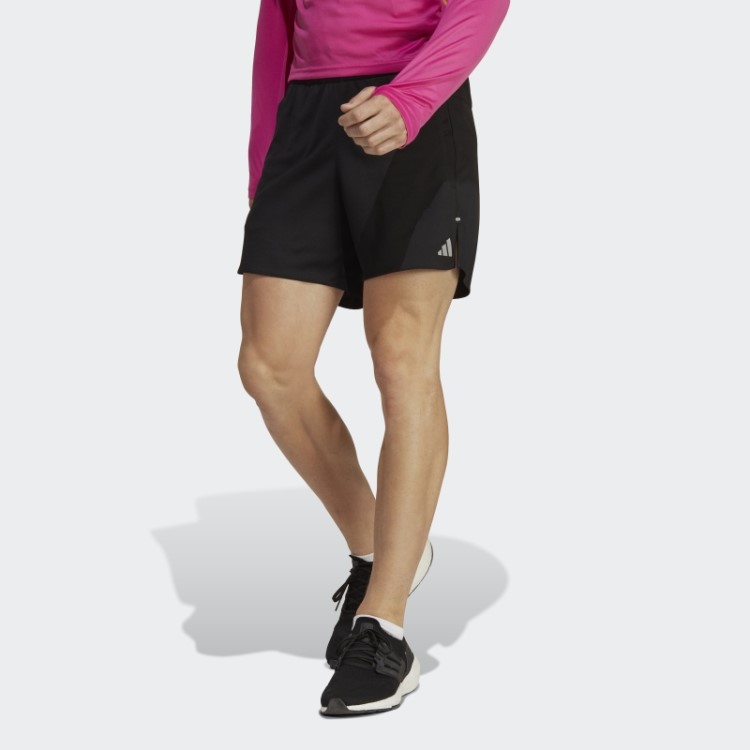 Bermuda Preta Adidas Run Icons 3 Bar Logo