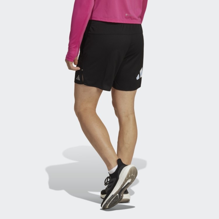 Bermuda Preta Adidas Run Icons 3 Bar Logo