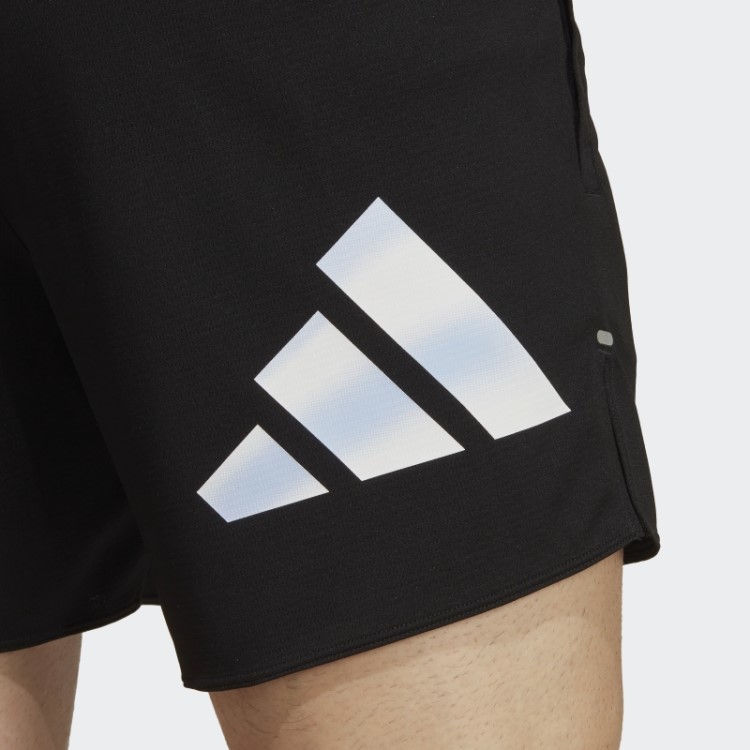 Bermuda Preta Adidas Run Icons 3 Bar Logo