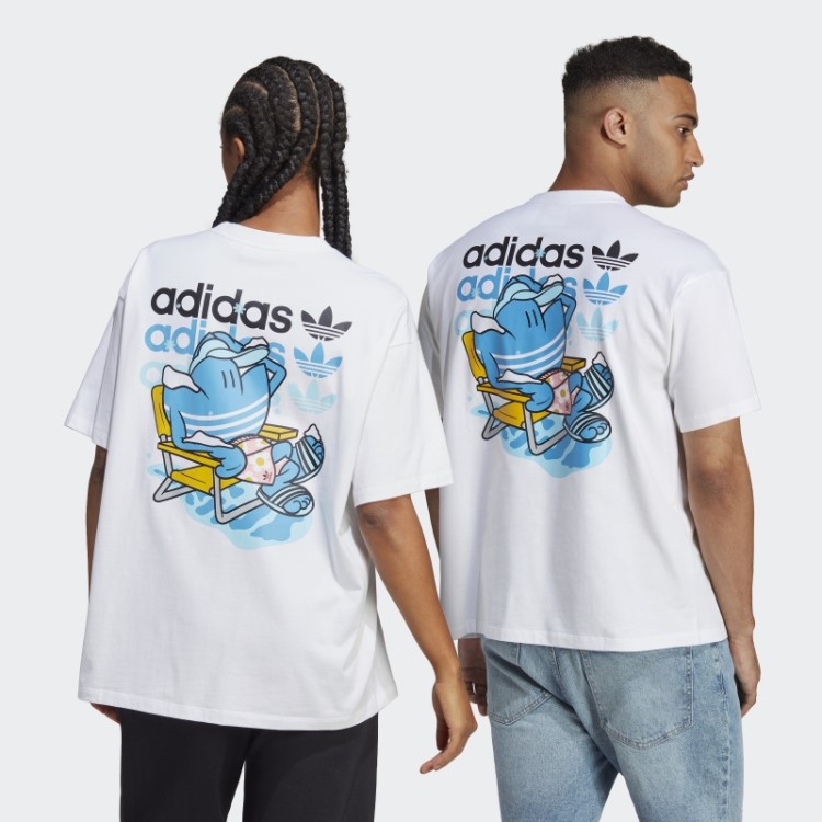 Camiseta De Natal (gênero Neutro) Branca Adidas