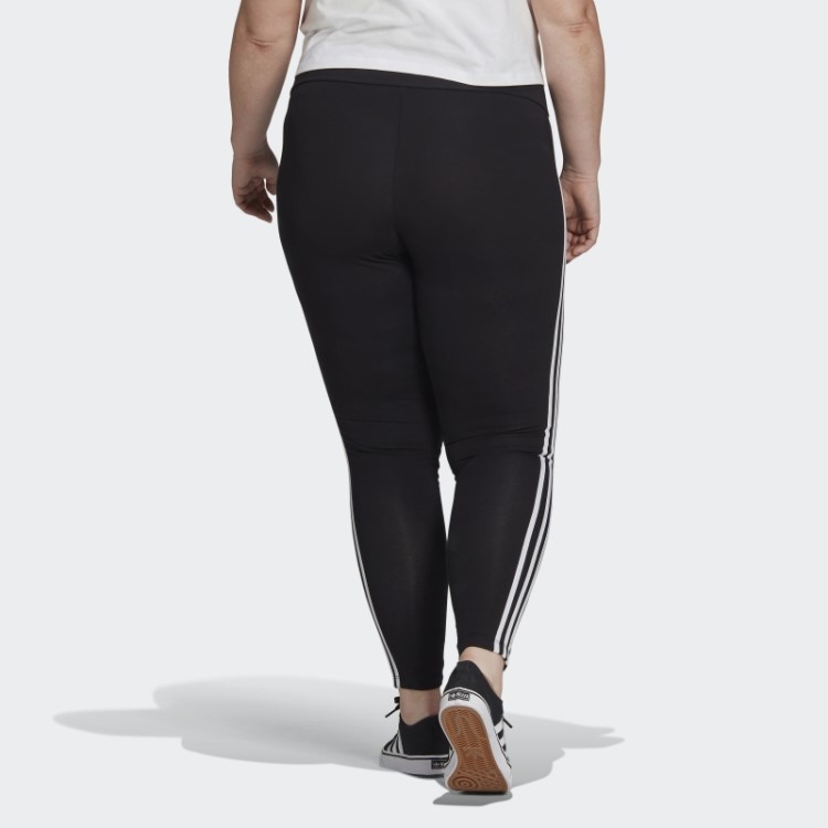 Meia-calça Preta Adicolor Classics Com As Três Listras (tamanho Grande) Adidas