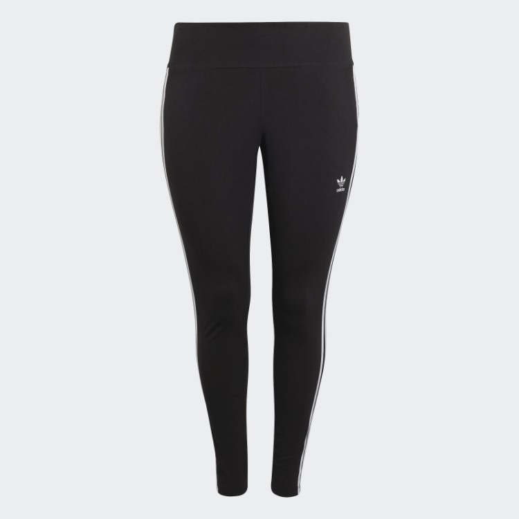 Meia-calça Preta Adicolor Classics Com As Três Listras (tamanho Grande) Adidas