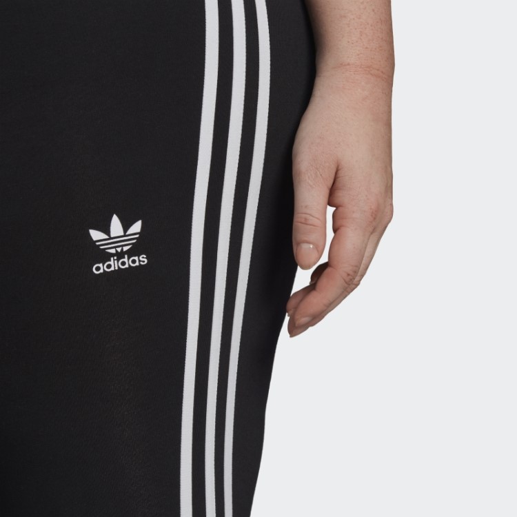 Meia-calça Preta Adicolor Classics Com As Três Listras (tamanho Grande) Adidas