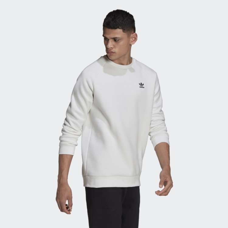 Moletom Branco Adidas Adicolor Essentials Trefoil Gola Redonda