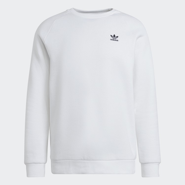 Moletom Branco Adidas Adicolor Essentials Trefoil Gola Redonda