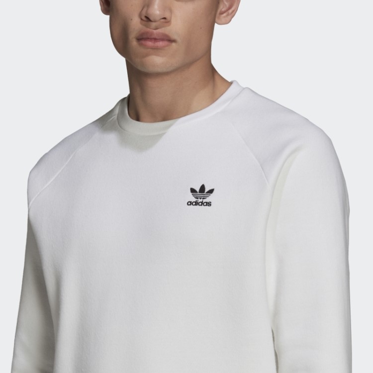 Moletom Branco Adidas Adicolor Essentials Trefoil Gola Redonda