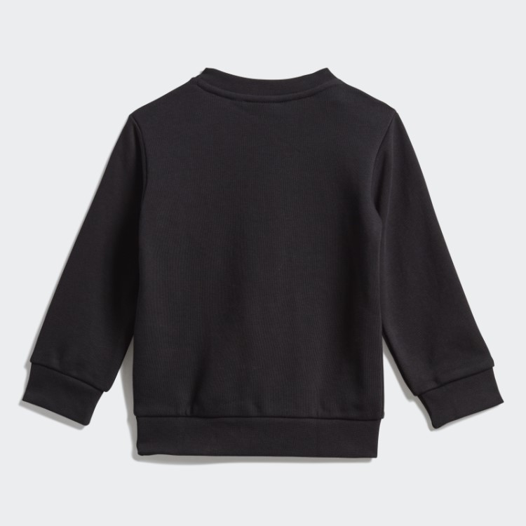 Conjunto De Moletom Da Tripulação Preto Adidas