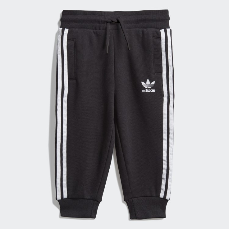 Conjunto De Moletom Da Tripulação Preto Adidas