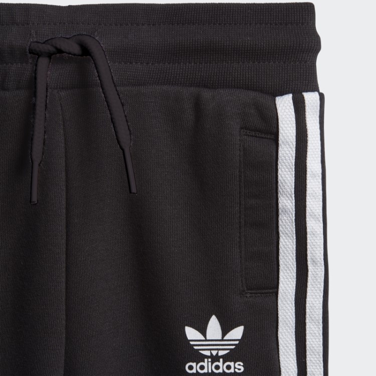 Conjunto De Moletom Da Tripulação Preto Adidas