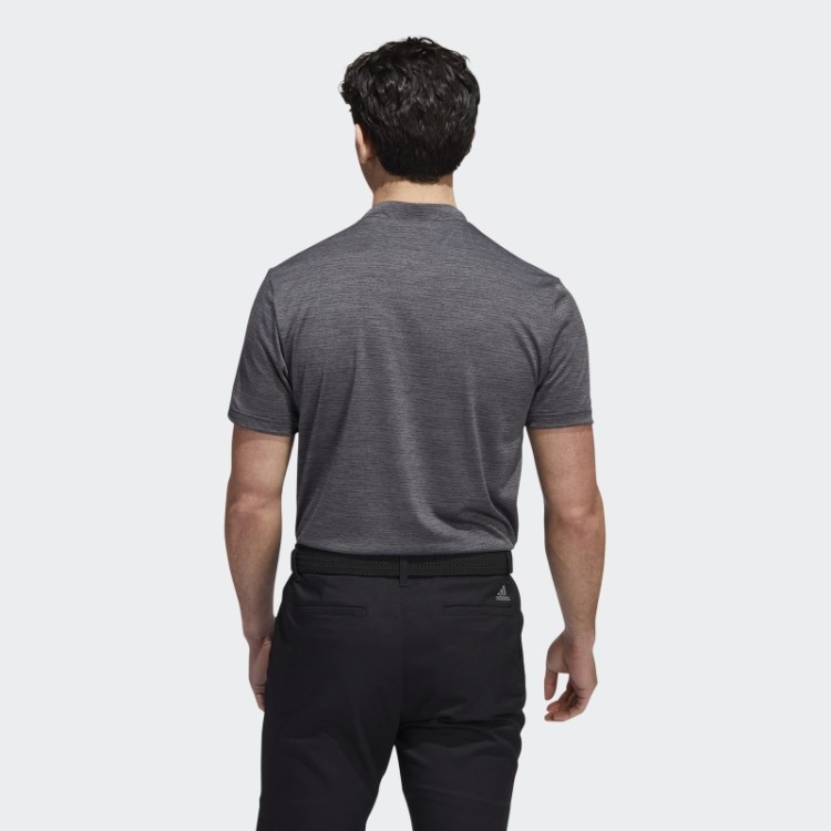 Camisa Polo Listrada Texturizada Adidas Preta