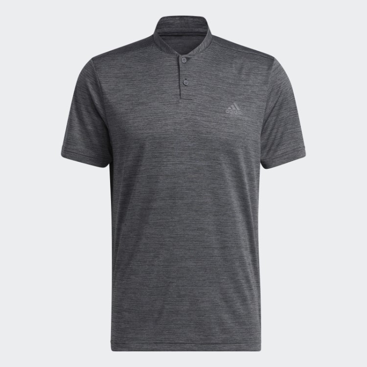 Camisa Polo Listrada Texturizada Adidas Preta