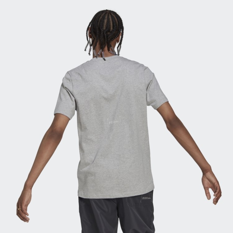 Camiseta Clássica Cinza Médio Adidas
