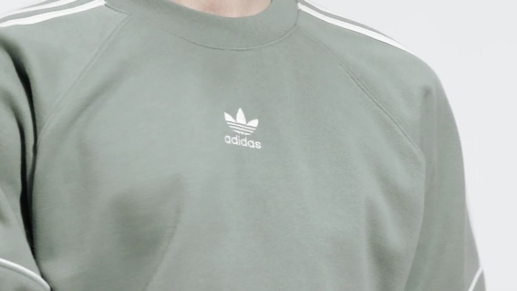 Moletom Verde Prateado Adidas Rekive Crew Fashion