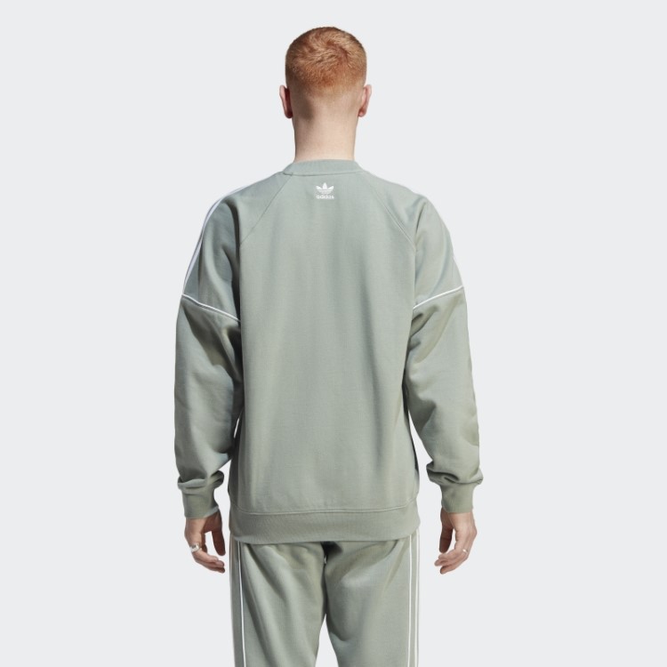 Moletom Verde Prateado Adidas Rekive Crew Fashion
