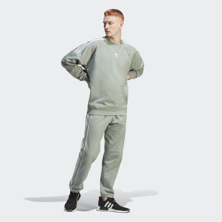 Moletom Verde Prateado Adidas Rekive Crew Fashion