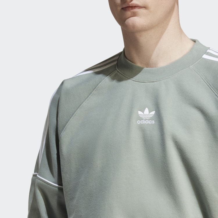 Moletom Verde Prateado Adidas Rekive Crew Fashion