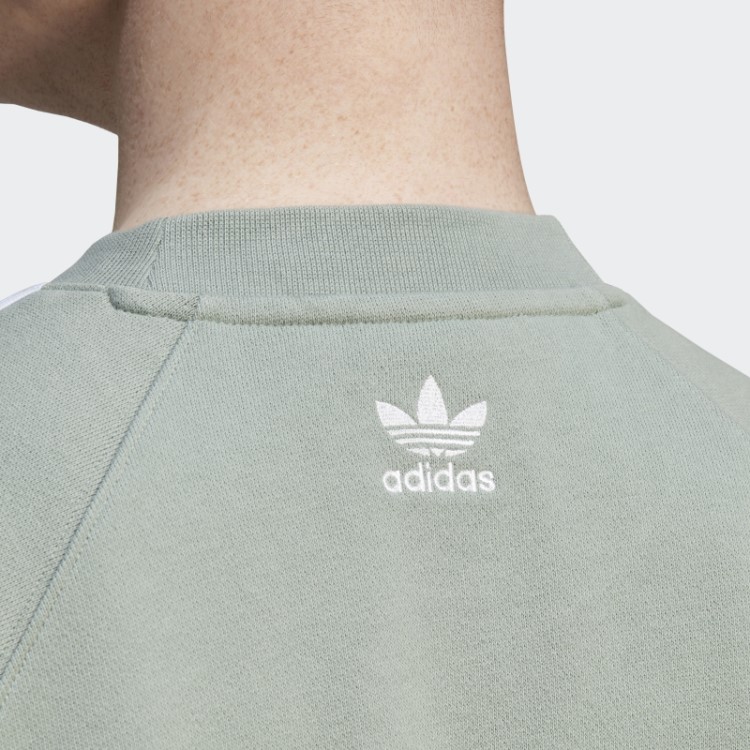 Moletom Verde Prateado Adidas Rekive Crew Fashion