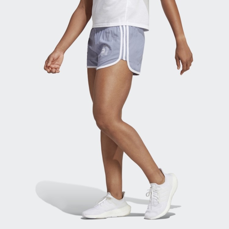 Calção De Corrida Boston Marathon 2023 M20 Adidas Prata Violeta