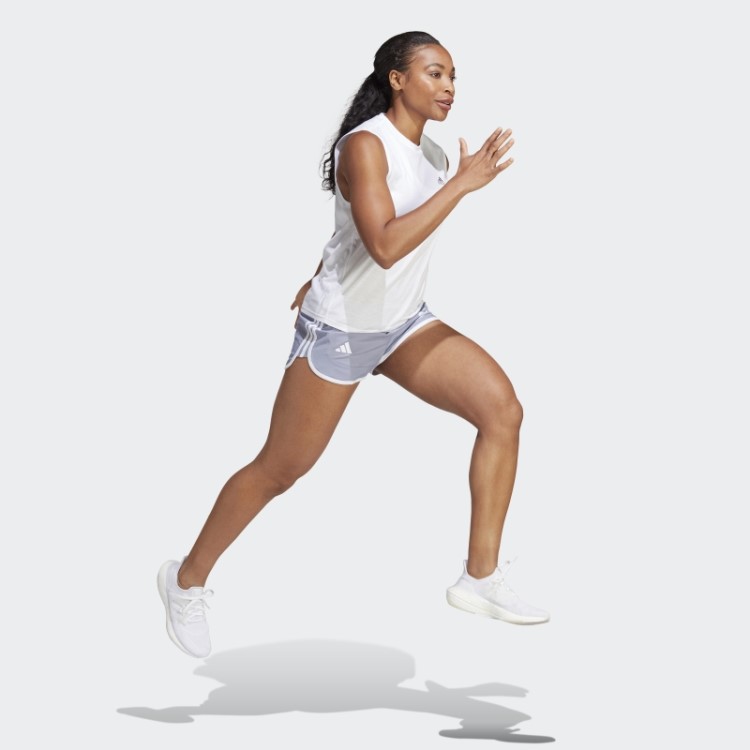 Calção De Corrida Boston Marathon 2023 M20 Adidas Prata Violeta
