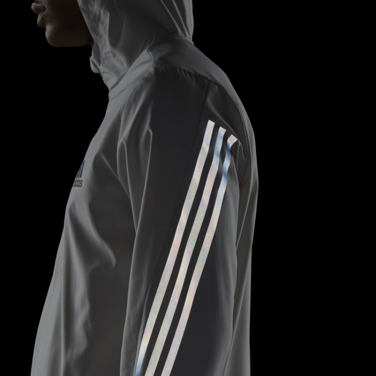 Jaqueta Adidas Aluminium Run Icons Com As Três Listras