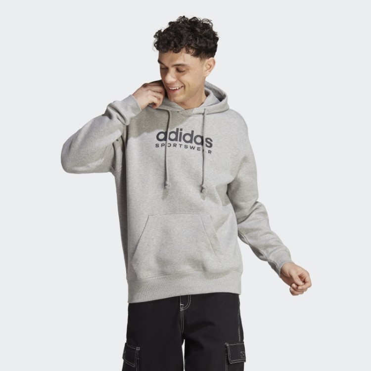 Adidas All Szn Moletom Com Capuz Gráfico Cinza Médio