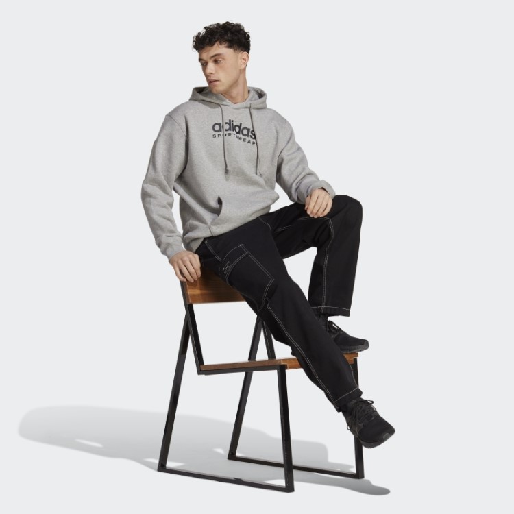 Adidas All Szn Moletom Com Capuz Gráfico Cinza Médio