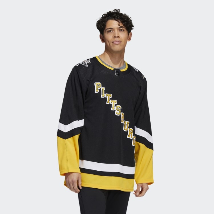 Penguins Away Camisa Autêntica Adidas Preto