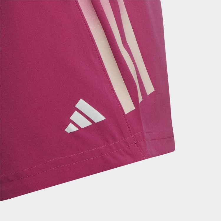 Short De Cintura Alta Tecido Adidas Training Aeroready Fúcsia