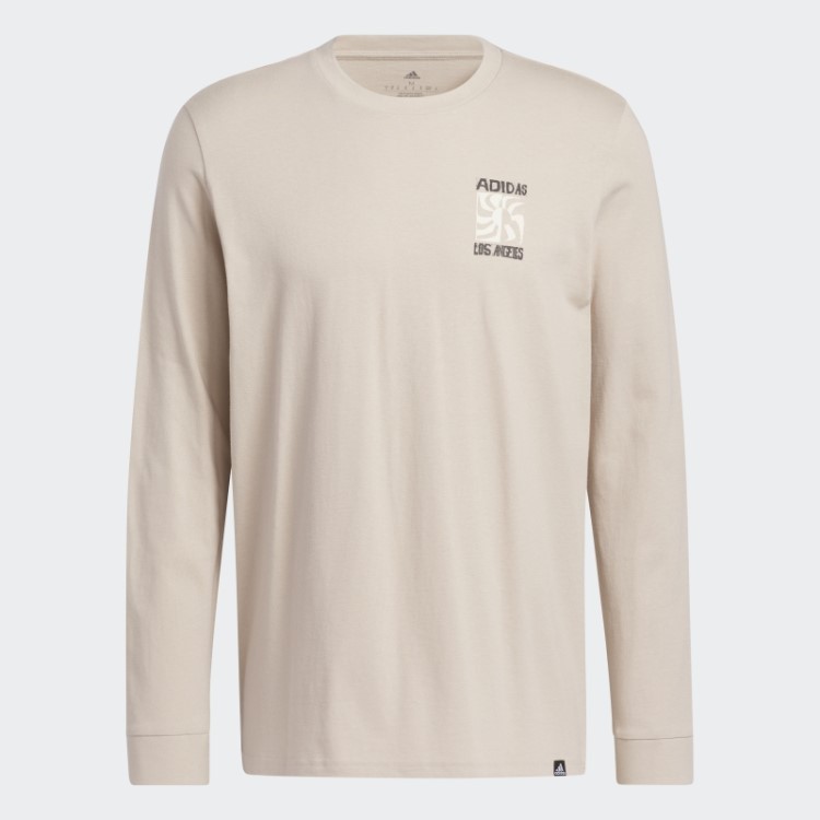 Taupe Hot Adidas Los Angeles Camiseta Manga Longa Gráfica