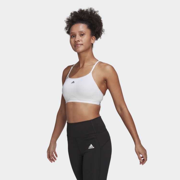 Sutiã Branco Adidas Aeroreact Training Leve