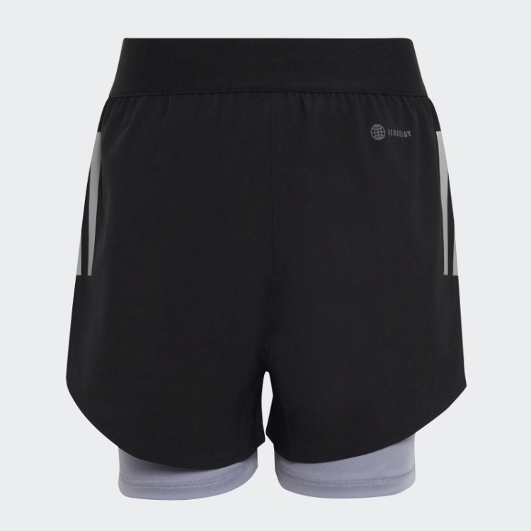 Calção Tecido Aeroready Dois Em Um Preto Adidas
