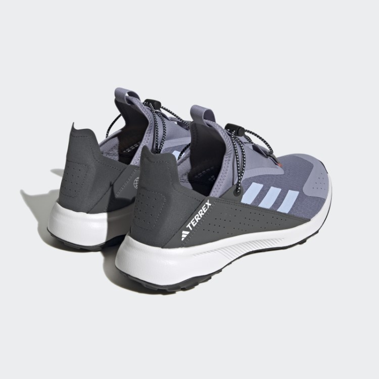 Tênis De Viagem Adidas Terrex Voyager 21 Violeta Prateado Sem Cadarço Heat.rdy
