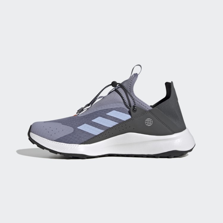 Tênis De Viagem Adidas Terrex Voyager 21 Violeta Prateado Sem Cadarço Heat.rdy
