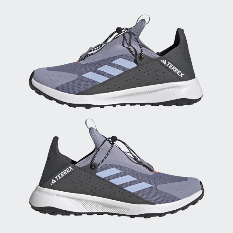 Tênis De Viagem Adidas Terrex Voyager 21 Violeta Prateado Sem Cadarço Heat.rdy