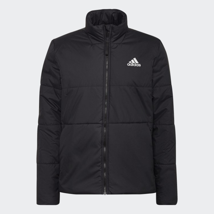 Bsc Jaqueta Isolada Com As Três Listras Adidas Preta