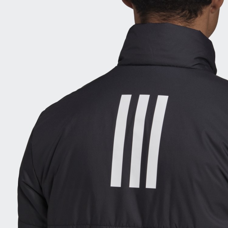 Bsc Jaqueta Isolada Com As Três Listras Adidas Preta