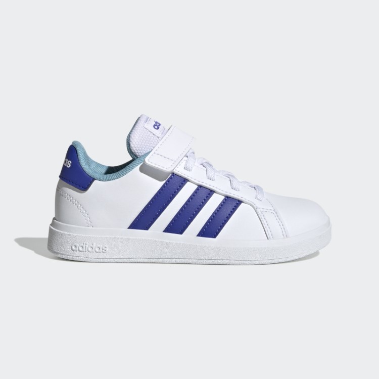 Adidas Grand Court Sapatos Elásticos De Renda E Tira Superior Azuis