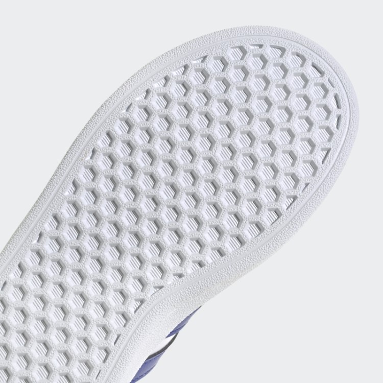 Adidas Grand Court Sapatos Elásticos De Renda E Tira Superior Azuis