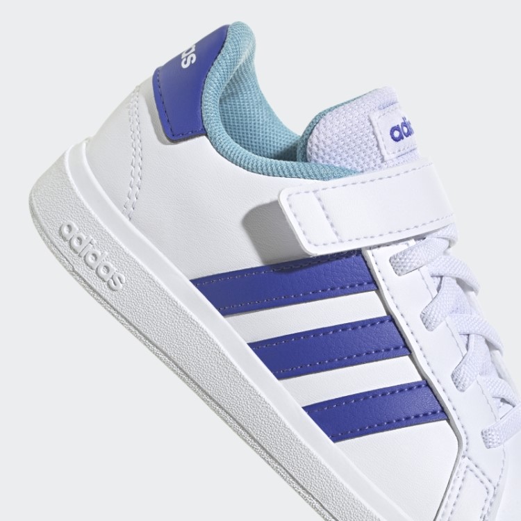 Adidas Grand Court Sapatos Elásticos De Renda E Tira Superior Azuis