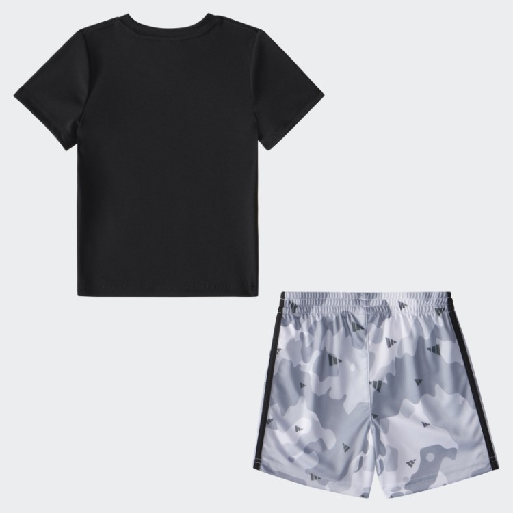 Camiseta Preta Adidas Ibpoly Camo Aop Short