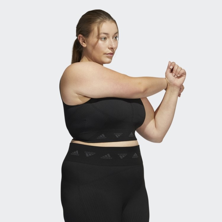Sutiã Preto Adidas Aeroknit Light-support (tamanho Grande) Quente