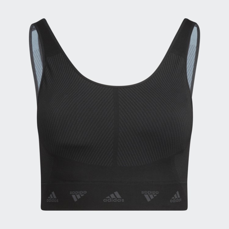 Sutiã Preto Adidas Aeroknit Light-support (tamanho Grande) Quente