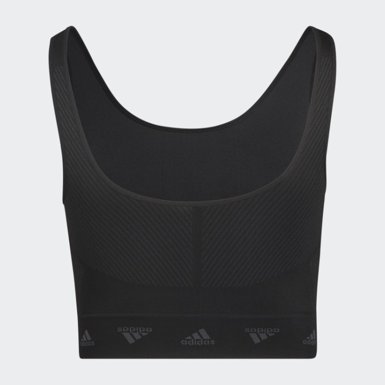 Sutiã Preto Adidas Aeroknit Light-support (tamanho Grande) Quente