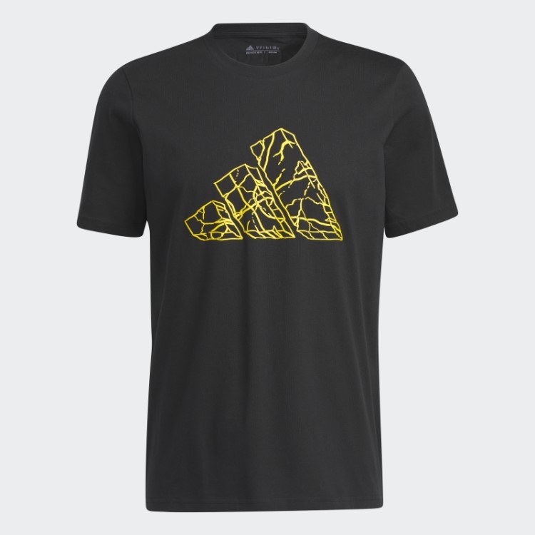 Camiseta Adidas Pass Rock Com Estampa De Basquete Preta